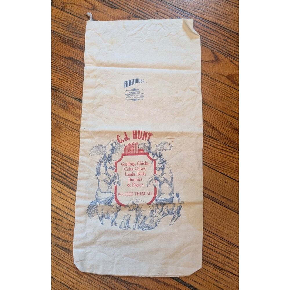 vintage McWiggly’s Bunny Starter Blue Ribbon feed sack - Picture 3 of 5